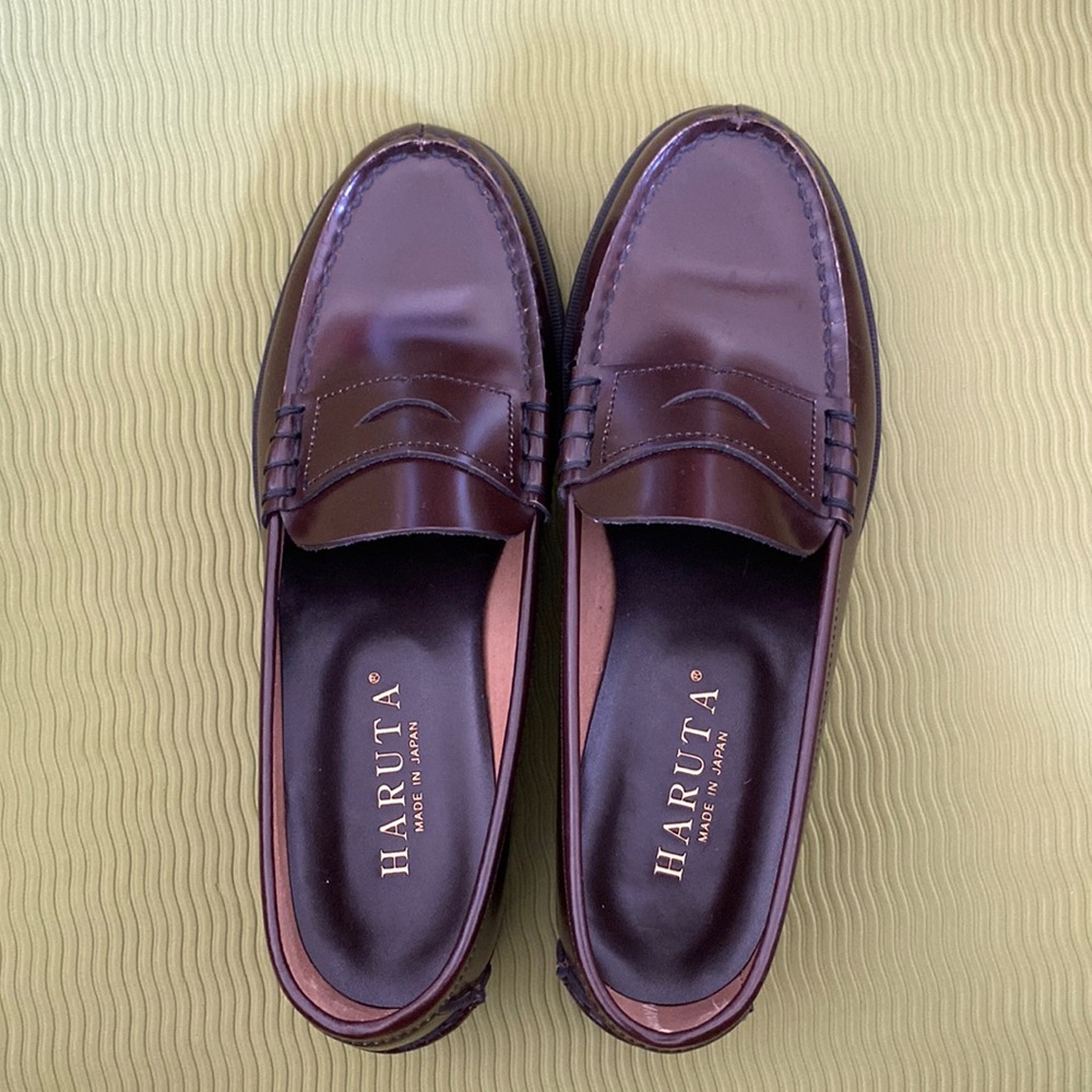 Haruta leather loafers made in Japan